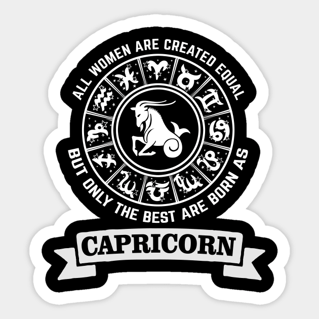 Only The Best Women Are Born As Capricorn Sticker by CB Creative Images